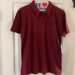 NWT Billabong Standard Issue Polo. Burgundy size small. Tags attached.